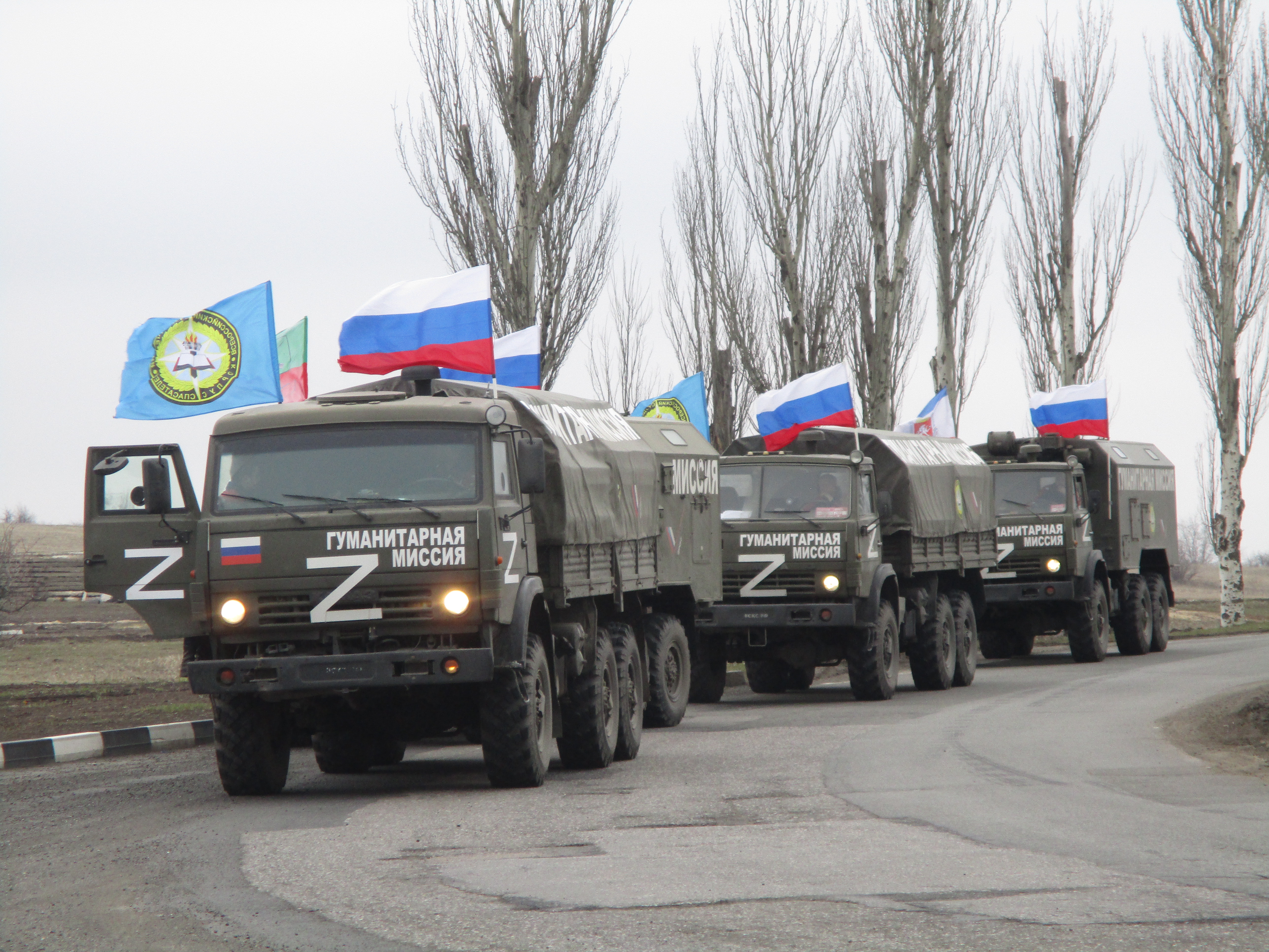 Снежнянцы встретили участников автопробега.