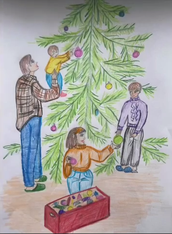 В Снежном состоялась выставка совместного творчества детей и родителей «Новый год в кругу семьи».